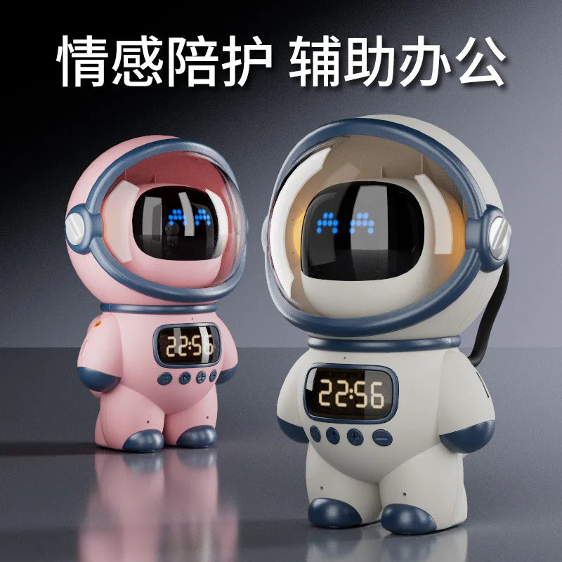 Astronaut Robot Speaker with AI Voice Control, TF Card, Clock & Alarm Smart Multifunctional Audio Gadget Electrokidsstore