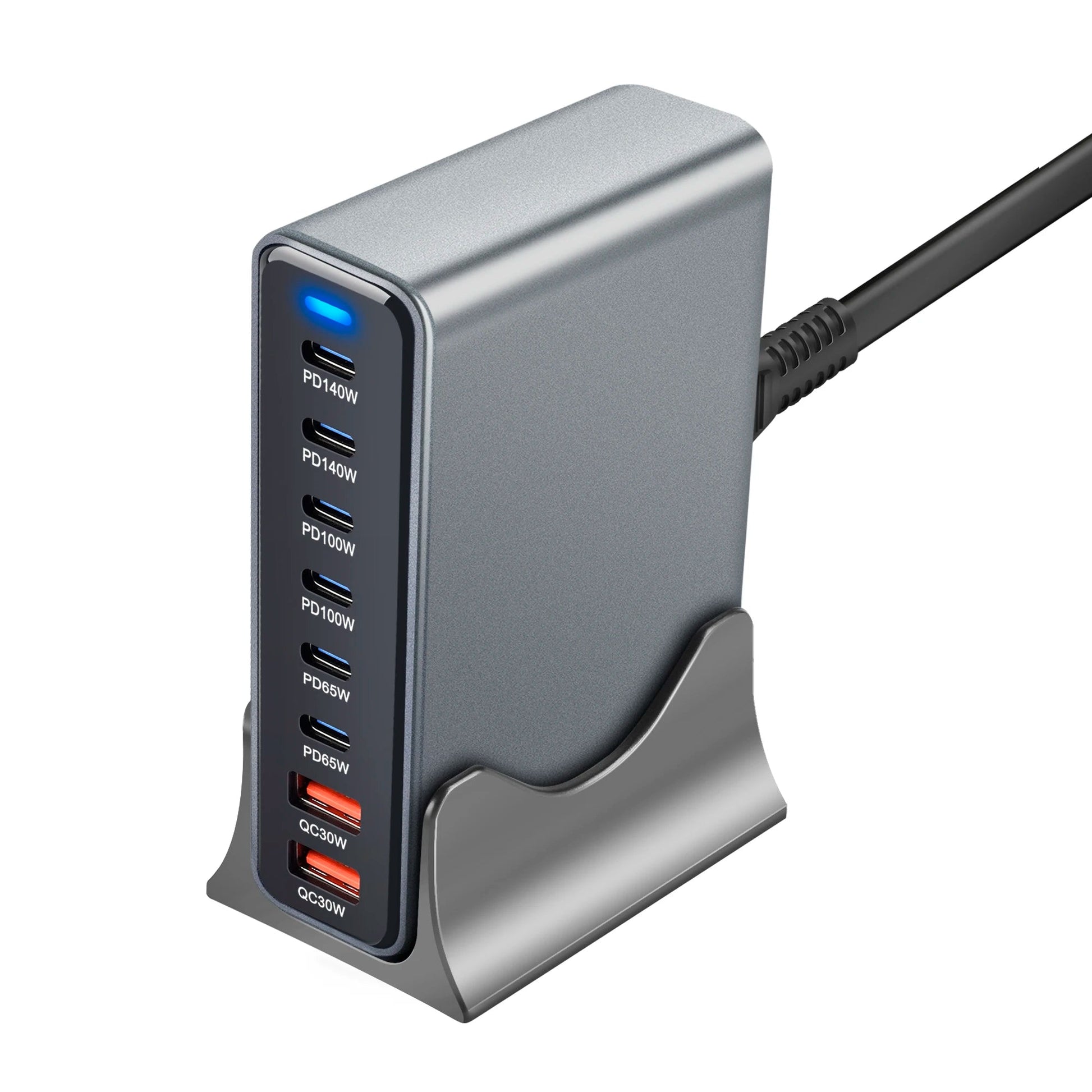 Electronic Gadget 2025 Fast Phone Charger 670W Multi 8 Ports 4 USB a 4 PD Type C Travel Charger 100W Desktop Charging Station Electrokidsstore