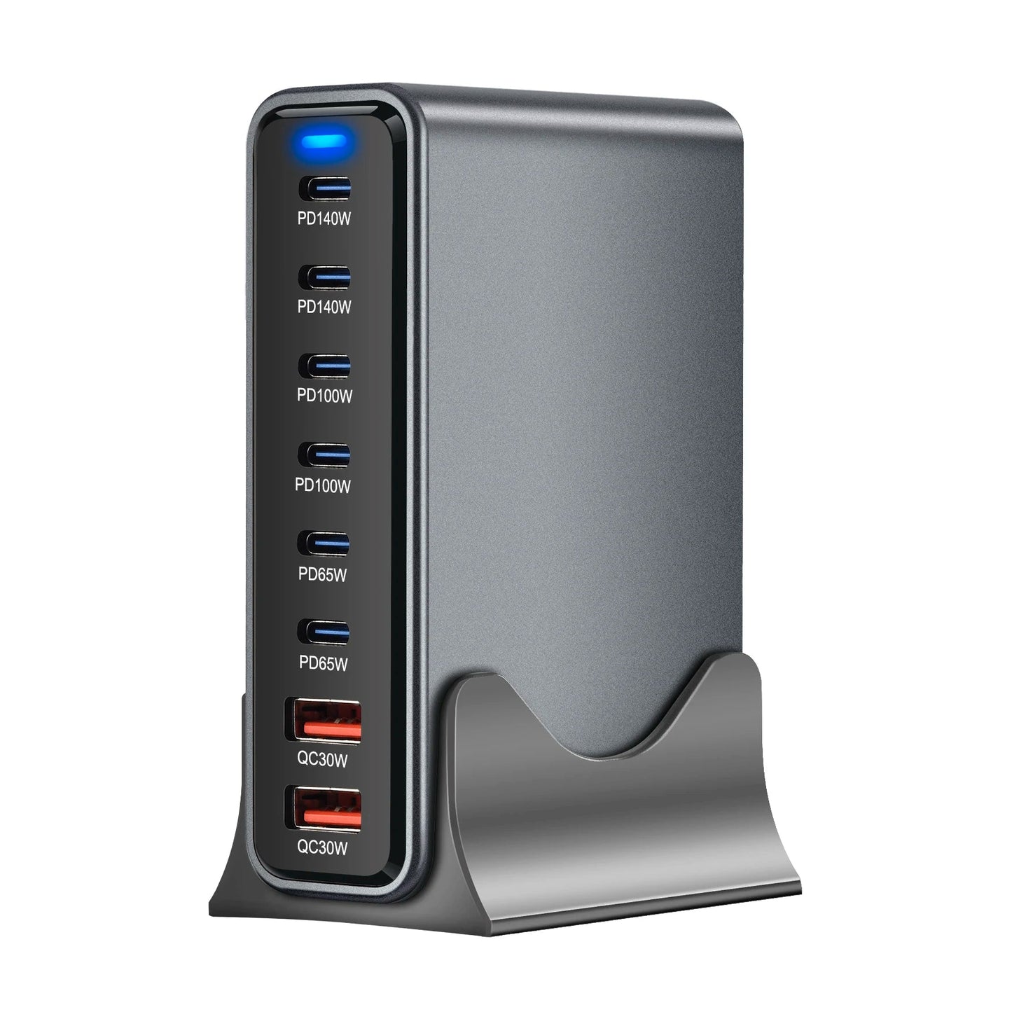 Electronic Gadget 2025 Fast Phone Charger 670W Multi 8 Ports 4 USB a 4 PD Type C Travel Charger 100W Desktop Charging Station Electrokidsstore
