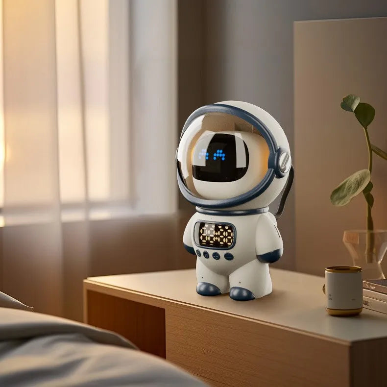 Astronaut Robot  Speaker with AI Voice Control, TF Card, Clock & Alarm Smart Multifunctional Audio Gadget Electrokidsstore