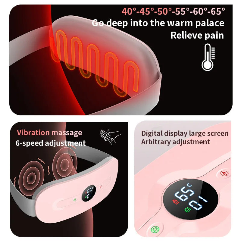 2023 New Products Menstrual Cramp Pain Relief Warm Abdomen Massager Smart Gadgets for Women Uterus Massage Electrokidsstore