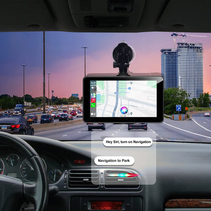 Auto Electronics 7inch 2.5D Full Touch Wireless Portable Wireless Carplay Screen Androidauto GPS Navigation Mirror Link Monitor Electrokidsstore