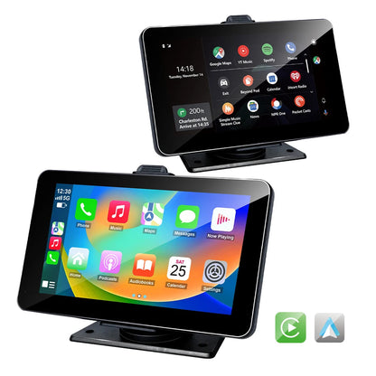 Auto Electronics 7inch 2.5D Full Touch Wireless Portable Wireless Carplay Screen Androidauto GPS Navigation Mirror Link Monitor Electrokidsstore