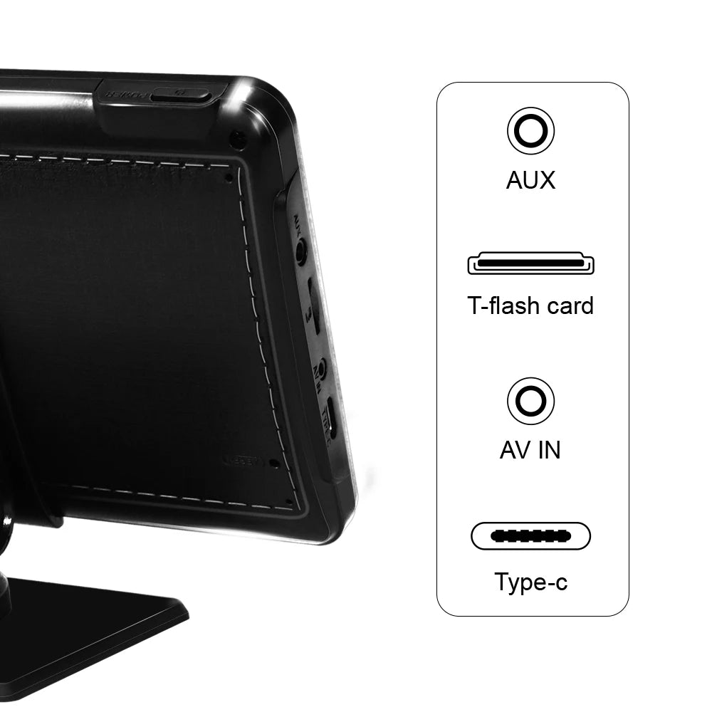 Auto Electronics 7inch 2.5D Full Touch Wireless Portable Wireless Carplay Screen Androidauto GPS Navigation Mirror Link Monitor Electrokidsstore