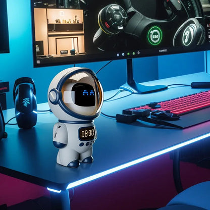 Astronaut Robot  Speaker with AI Voice Control, TF Card, Clock & Alarm Smart Multifunctional Audio Gadget Electrokidsstore