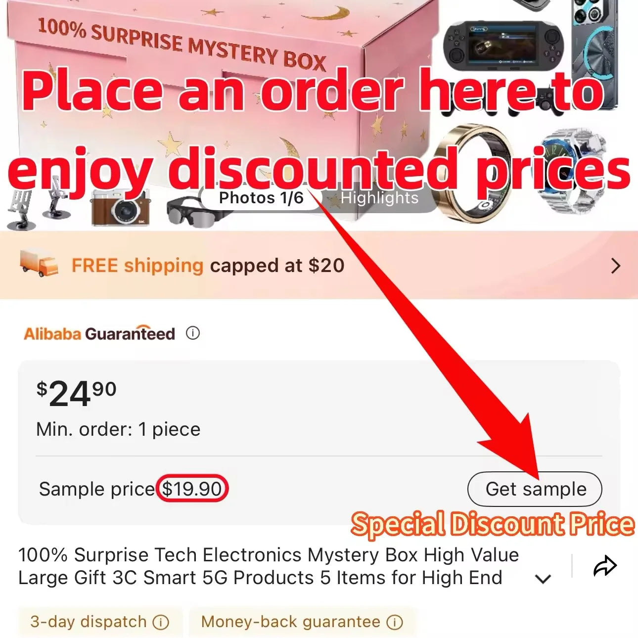 3C Electronic Gadgets Surprise Lucky Box High Value Smart Phone Watches Large Gift 3C Smart 5 Products Random Mystery Blind Box Electrokidsstore