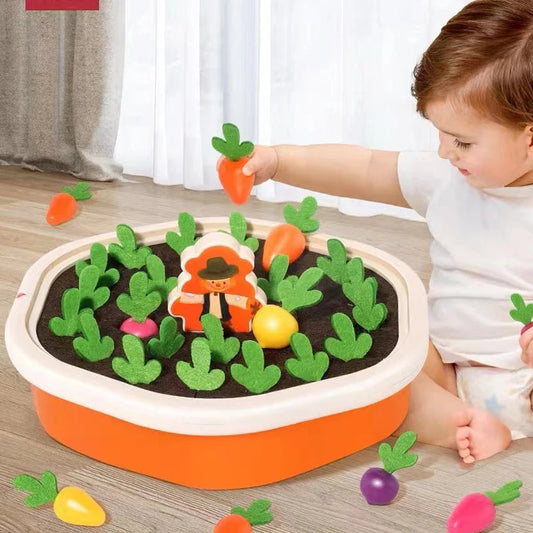 Baby Montessori Toys For Toddler Toys Educational Colorful Shape Toy Pull Carrot Set Counting Discouvery Toys For Kids Learning Electrokidsstore