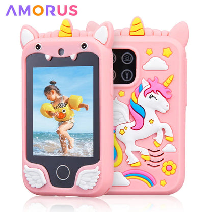 Kids Smart Phone Camera Toys Touchscreen Unicorn Baby Mobile MP3 Player Digital Camera Educational Toys for Girls Boys Age 3-8 Electrokidsstore