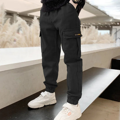 2025 New Spring Autumn Boys Pants Casual Long Style Trousers For Kids 3- 12 Years Old Teenage Children Sport Outdoor Pants Electrokidsstore