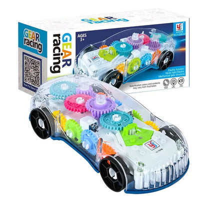 Baby toys Toddler Police Car Electric Vehicle Toy Auto Driving Transparent Gears Music Lights Cars Toys for Kids Boys Electrokidsstore