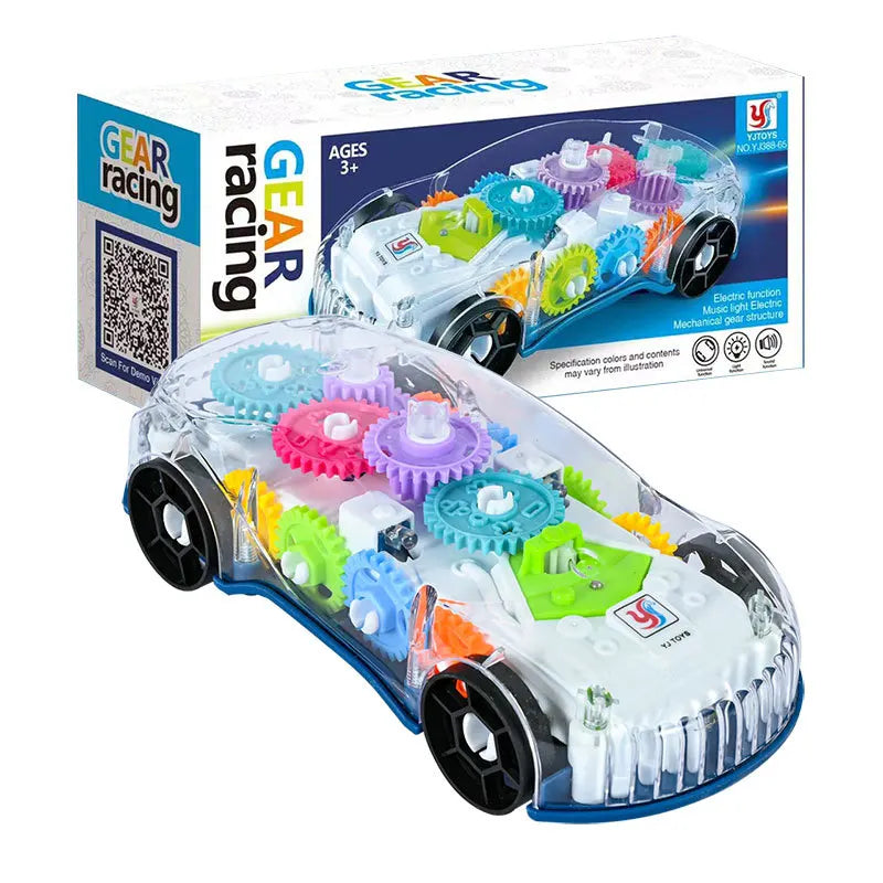 Baby toys Toddler Police Car Electric Vehicle Toy Auto Driving Transparent Gears Music Lights Cars Toys for Kids Boys Electrokidsstore