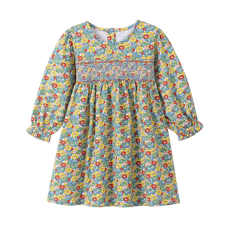 Little maven Kids Clothes Children's Clothing 2026 Autumn Cotton Baby Girls Cartoon Ballet Dancer Long Sleeves Dresses 2-7 year Electrokidsstore