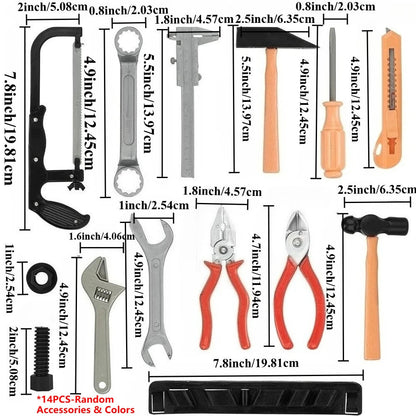Kids Toys Simulation Repair Tools Set for Boy Safe Plastic Children Maintenance Tools Screwdriver Hammer Tongs Pretend Play Toy Electrokidsstore