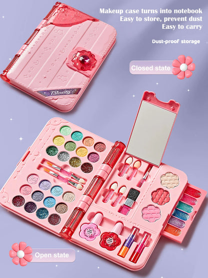 Kids Makeup Kit for Girl, Washable Play Make Up Toys Set with Mirror, Beauty Dress Up Set Toys for Age 3 4 5 6 7 8 9 10 11 12 Ye Electrokidsstore
