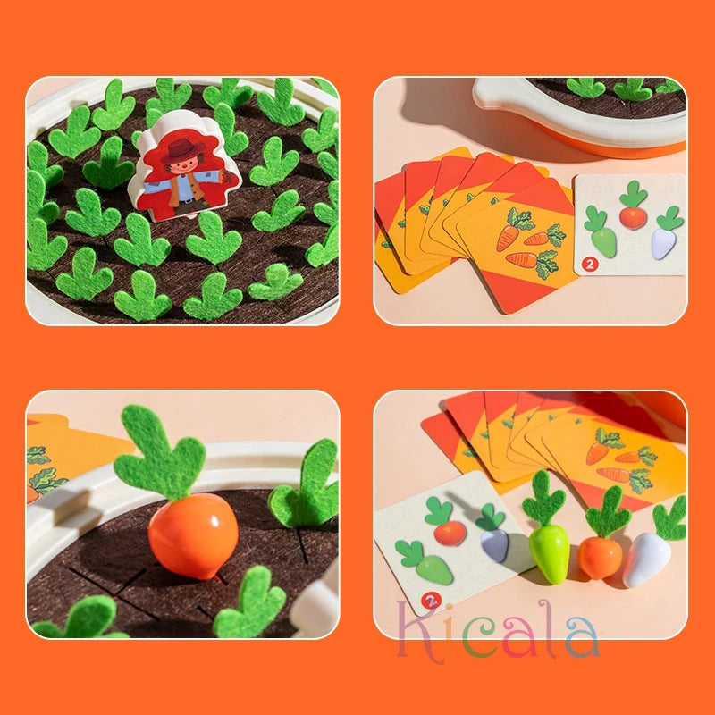 Baby Montessori Toys For Toddler Toys Educational Colorful Shape Toy Pull Carrot Set Counting Discouvery Toys For Kids Learning Electrokidsstore