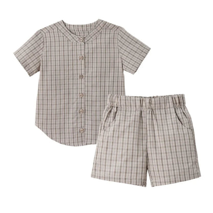 AS  SS26 Heritage collection brown Checked smocking  girls dress knitting boys sister brother family match clothes Electrokidsstore