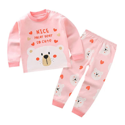 Children Kids Clothes Sets  Boys Girls Suit Pajamas Clothinng Pants Cartoon Autumn Winter Sleepwear Outfits Electrokidsstore