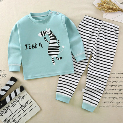 Children Kids Clothes Sets  Boys Girls Suit Pajamas Clothinng Pants Cartoon Autumn Winter Sleepwear Outfits Electrokidsstore