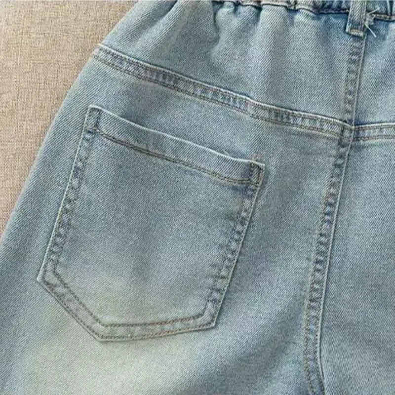 New Summer Girls Shorts Jeans Fashion Embroidery Bow Short Denim Pants For 2-12 Years Kids Clothes Children Cotton Trousers Electrokidsstore