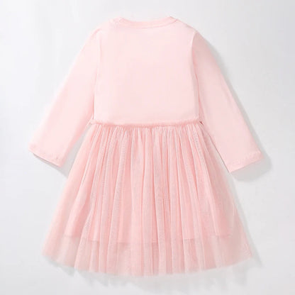 Little maven Kids Clothes Children's Clothing 2026 Autumn Cotton Baby Girls Cartoon Ballet Dancer Long Sleeves Dresses 2-7 year Electrokidsstore