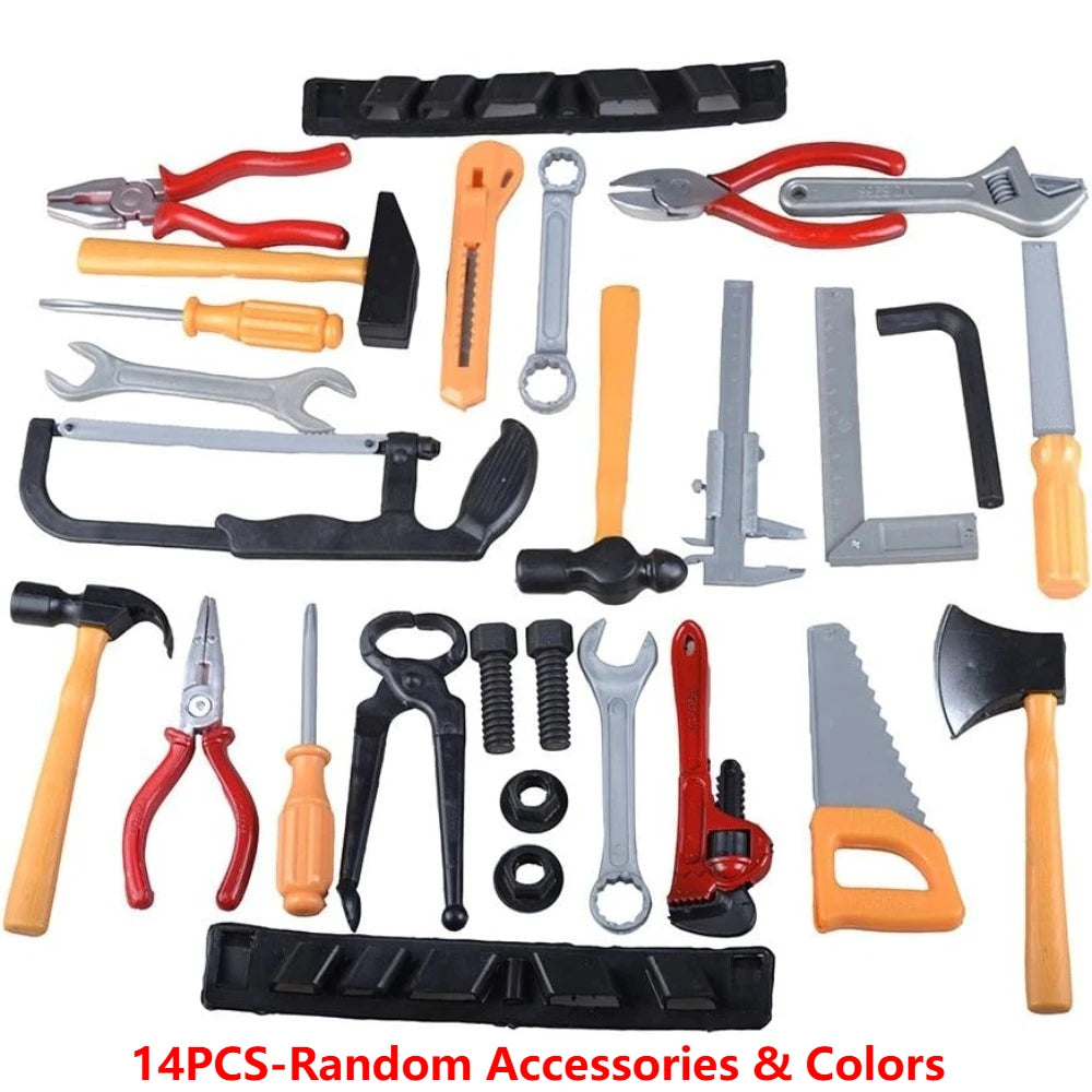 Kids Toys Simulation Repair Tools Set for Boy Safe Plastic Children Maintenance Tools Screwdriver Hammer Tongs Pretend Play Toy Electrokidsstore
