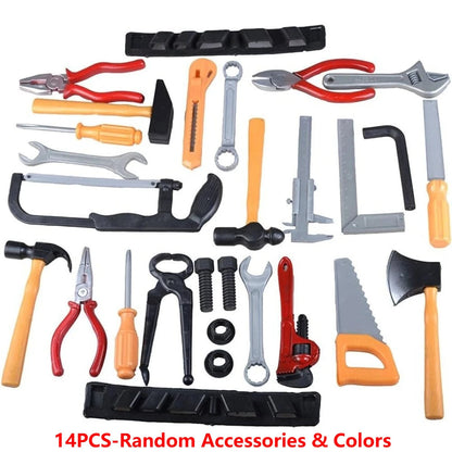 Kids Toys Simulation Repair Tools Set for Boy Safe Plastic Children Maintenance Tools Screwdriver Hammer Tongs Pretend Play Toy Electrokidsstore