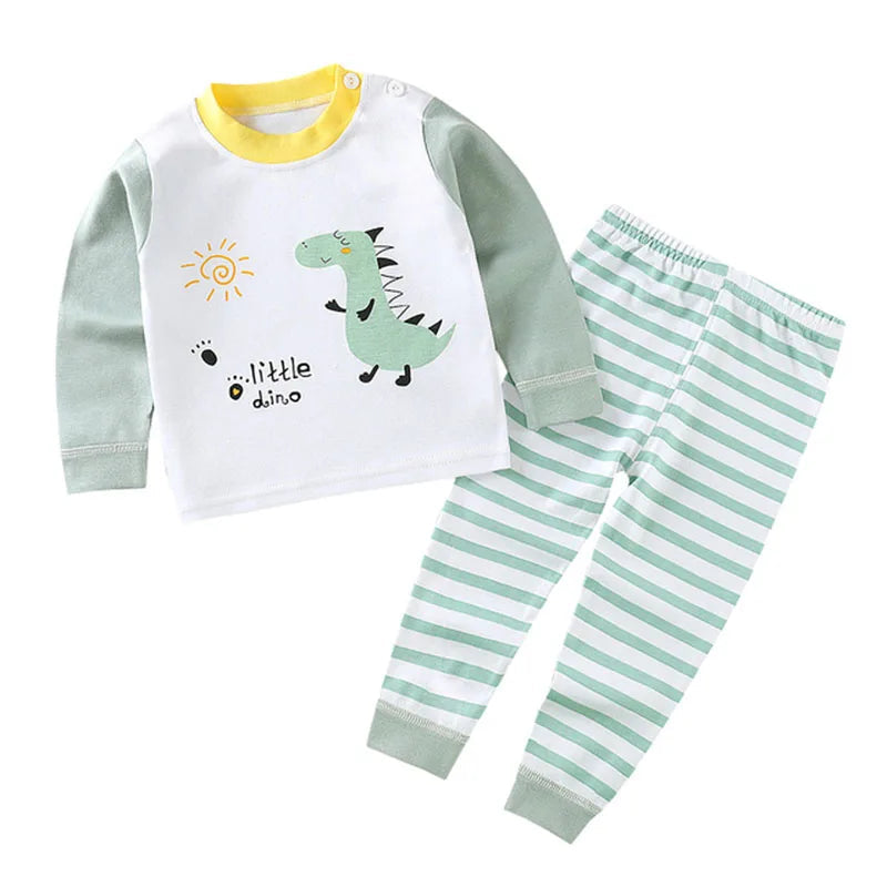 Children Kids Clothes Sets  Boys Girls Suit Pajamas Clothinng Pants Cartoon Autumn Winter Sleepwear Outfits Electrokidsstore