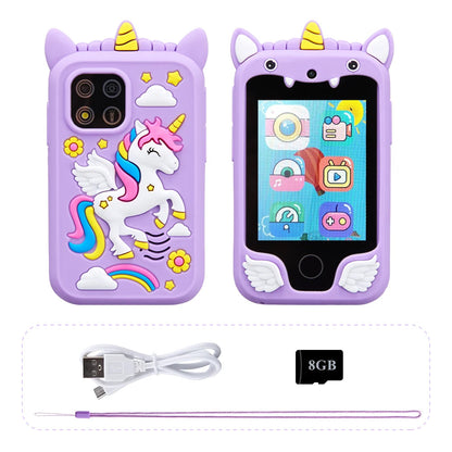 Kids Smart Phone Camera Toys Touchscreen Unicorn Baby Mobile MP3 Player Digital Camera Educational Toys for Girls Boys Age 3-8 Electrokidsstore