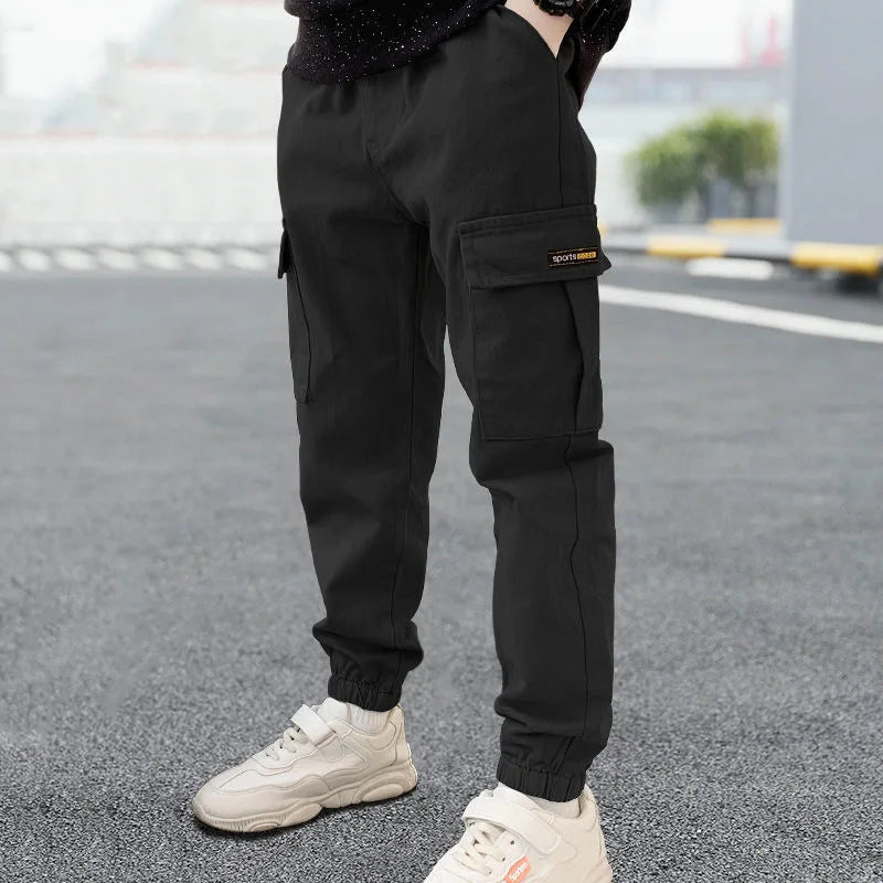 2025 New Spring Autumn Boys Pants Casual Long Style Trousers For Kids 3- 12 Years Old Teenage Children Sport Outdoor Pants Electrokidsstore
