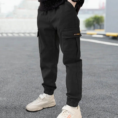 2025 New Spring Autumn Boys Pants Casual Long Style Trousers For Kids 3- 12 Years Old Teenage Children Sport Outdoor Pants Electrokidsstore