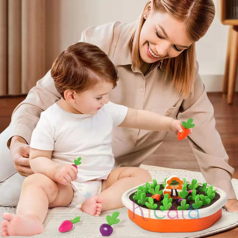 Baby Montessori Toys For Toddler Toys Educational Colorful Shape Toy Pull Carrot Set Counting Discouvery Toys For Kids Learning Electrokidsstore