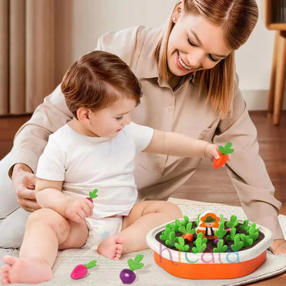 Baby Montessori Toys For Toddler Toys Educational Colorful Shape Toy Pull Carrot Set Counting Discouvery Toys For Kids Learning Electrokidsstore