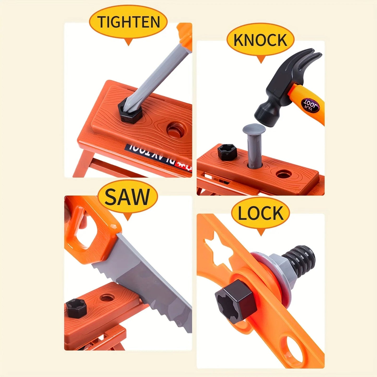 Kids Toolbox Kit Educational Toys Simulation Repair Tools Toys Drill Plastic Game Learning Engineering Puzzle Toys Gifts For Boy Electrokidsstore