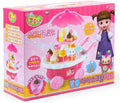 KONGSUNI Series Sweet Ice Cream Food Cart Shop Play Set Toy Flashing Light Play Korean Kid's Song (Single Product)
